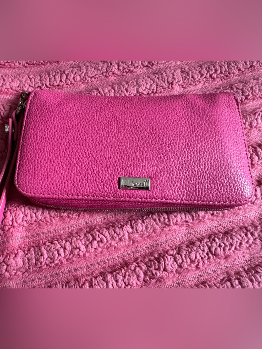 Jewell by Thirty One Pink Zip-Around Wristlet Wallet
